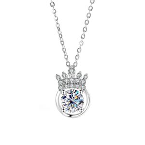S925 sterling silver moissanite clavicle chain Necklace