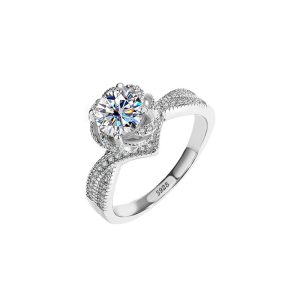 925 sterling silver moissanite ring for women