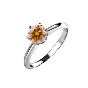 Marriage engagement S925 sterling silver Brown Moissanite ring