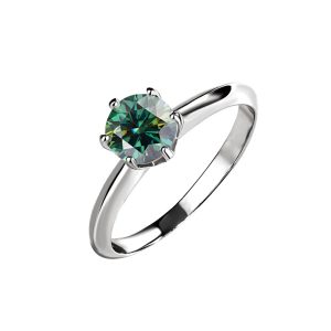 Marriage engagement S925 sterling silver Green Moissanite ring
