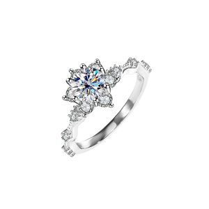 S925 sterling silver Six Claw moissanite Ring