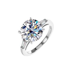 5 carat s925 sterling silver moissanite diamond ring
