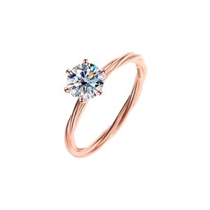 925 sterling silver moissanite diamond ring