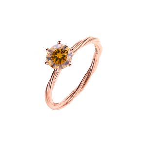 925 sterling silver Brown Moissanite diamond ring