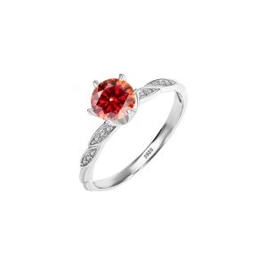 Fashionable Twin Flower S925 Sterling Silver Ring