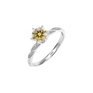 Fashionable Twin Flower S925 Sterling Silver Ring