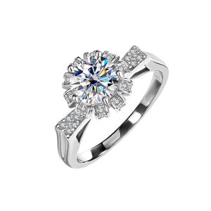 S925 sterling silver moissanite diamond ring
